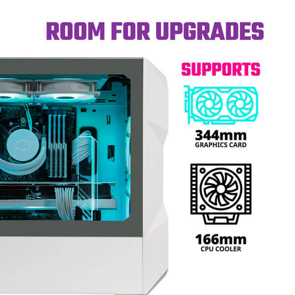 Cooler Master TD300 Mesh ARGB (M-ATX) Cabinet (White)